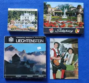Lotto 4 cartoline libri di viaggio Germania Austria Liechtenstein Linderhof Salisburgo ++ - Foto 1 di 3