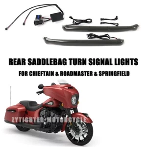 Side Saddlebag LED Lights Turn Lamp For Indian Chieftain Dark Horse 2020-2023 - Picture 1 of 12