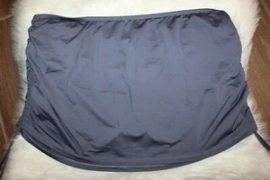 Bisou Bisou Swim Skirt Gray Ruched Cinched Sides - Picture 1 of 5