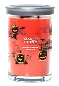 Yankee Candle BLOOD ORANGE PUMPKIN Large Tumbler Jar 2-Wick 20 oz Spicy Ginger - Picture 1 of 11