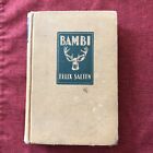 Livre antique à couverture rigide Bambi 1929 par Felix Salten 1ère édition anglaise Grosset 