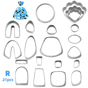 21Pcs Clay Earring Cutters Polymer Clay Tool DIY Ceramic Craft Cutting Mold C - Picture 1 of 9