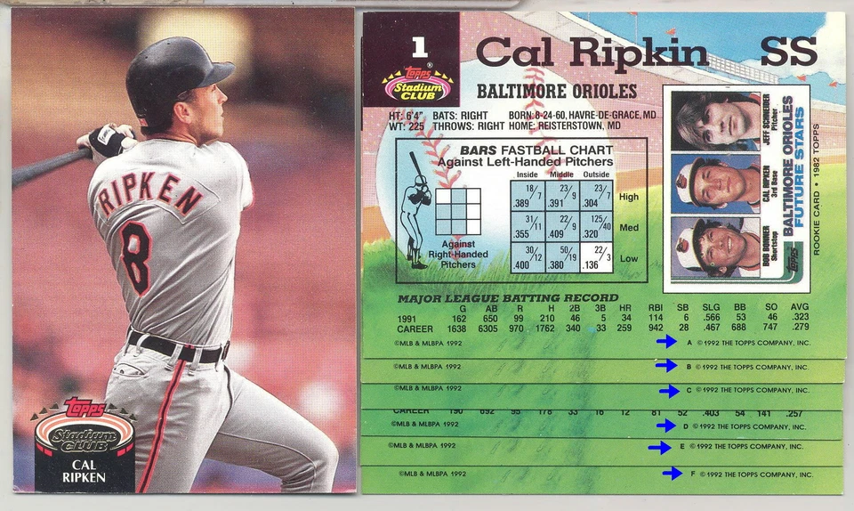 1992 Stadium Club Baseball Card Printer Variations 501-600 Listing 6/9 You Pick - Image 1 of 1