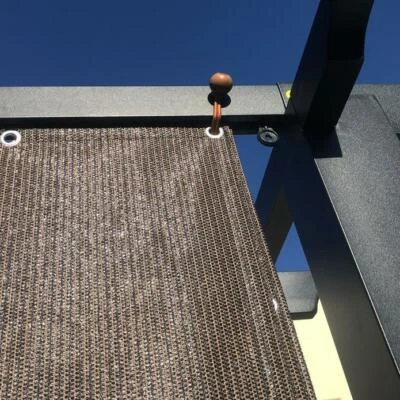ALION 90% Brown Sunblock Shade Sun Shade for Pergola Cover Canopy w/Grommet on 2 sides