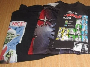Lot 3 Mens Large Extra Large XL Short Sleeved Shirts Star Wars Yoda Spiderman - Picture 1 of 4