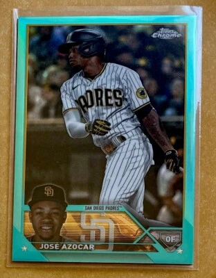 2023 Topps Chrome Update Jose Azocar Aqua Refractor /199 #USC6 SD Padres - MINT - Image 1 of 2