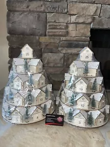 Hobby Lobby Light Up 5 Tier Wooden Village Rotating Advent Calendar - Picture 1 of 4