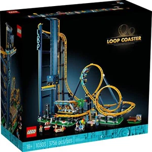 LEGO Icons Loop Roller Coaster Building Set, Funfair Track with Passenger Train - Picture 1 of 6