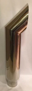 POLISHED STAINLESS 5" IN 7" OUT 36" L DIESEL EXHAUST CAT STACK DODGE - Picture 1 of 4