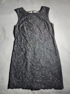 Ann Taylor Loft Minikleid Damen Größe 6 schwarz gefüttert bestickt ärmellos - Bild 1 von 21