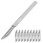 10 Surgical Sterile Blades Free Scalpel Knife Handle Medical Dental DIY Tools