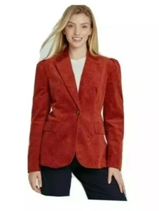 Women's Puff Sleeve Blazer - A New Day Red - Picture 1 of 12