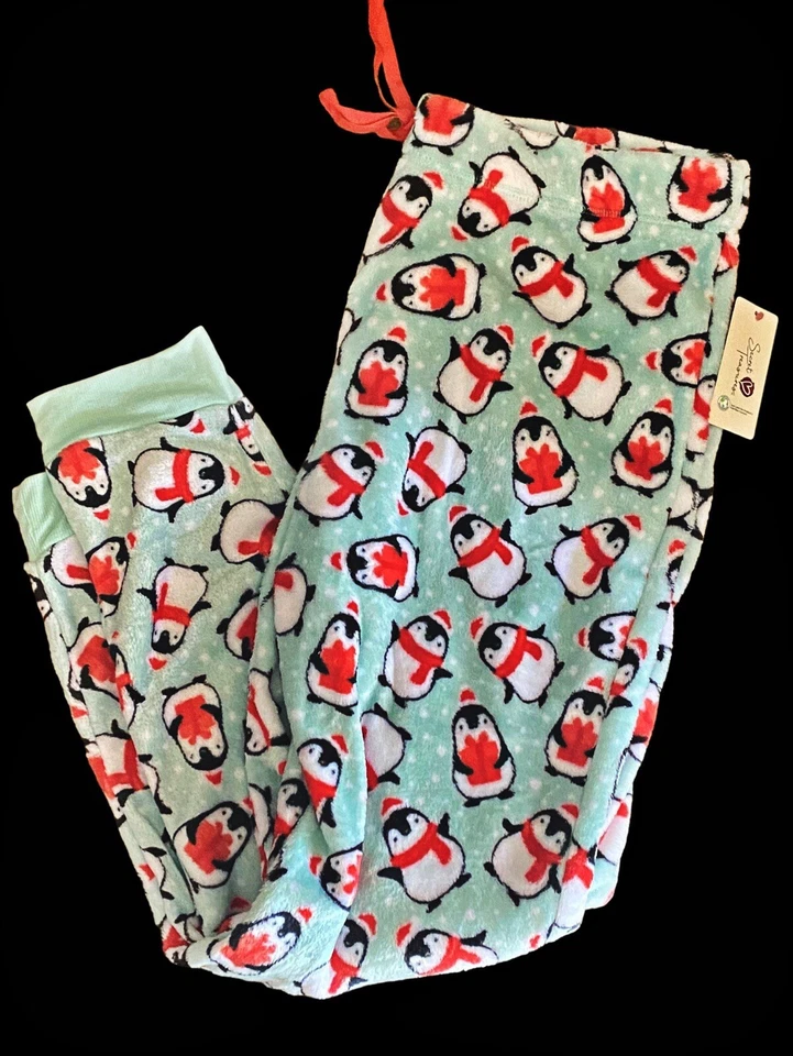Pantalones de salón de pingüino polar para mujer talla XL verdes regalo de vacaciones de Navidad nuevos con etiquetas Foto 1 de 1