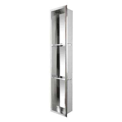 Nicho de ducha marca ALFI 36" X 8" X 4" 1 bordes inclinados, acero inoxidable pulido Foto 1 de 4