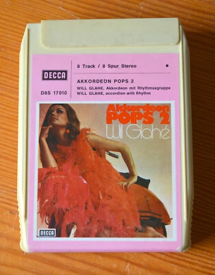 8 Spur Track Cassette WILL GLAHE - AKKORDEON POPS 2 (Decca) 1973 - Bild 1 von 2