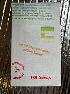 Smart Distribution Catalogue 2. 1981 indie cassette & fanzine mailorder booklet - Picture 1 of 6