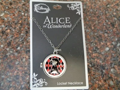 Alice in Wonderland Stainglass Locket Necklace Brand New Authentic Disney - Image 1 of 3