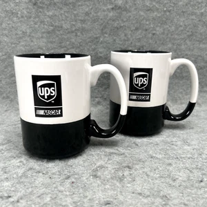 UPS NASCAR Coffee Mugs - Set of 2 - Collaboration Collectible Racing Memorabilia - Picture 1 of 7