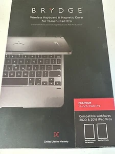Brydge Wireless Keyboard iPad Pro 11 in Bluetooth BRY4012 2018 & 2020 Space Gray - Picture 1 of 8