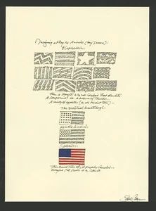 1985 Saul Bass AMERICAN FLAG DESIGN PROCESS Lithograph POSTER Graphic Design - Picture 1 of 1