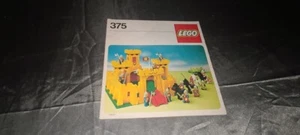 LEGO 375 Legoland Yellow Castle Instruction Manual Only 1978 - Picture 1 of 4