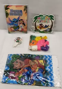 Forniture per feste di compleanno Lilo & Stitch palloncini cake topper striscione tovaglia - Foto 1 di 7