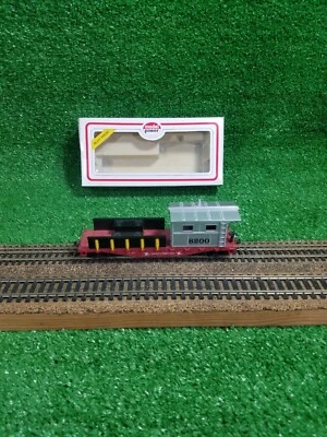 Upgraded Model Power 8200 Safety 40' Work Caboose Boom Car w/ Tool Boxes  - Image 1 of 4