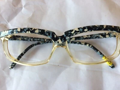 RARE Alain Mikli PARIS A.M86 SUNGLASSES FRAME MARBLE PATTERN GREY BLU BLCK WHITE - Image 1 of 4