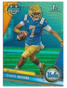 2023 Bowman Chrome U University Dante Moore Teal Aqua Refractor #/299 UCLA