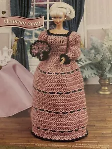 Annie’s Attic Victorian Gown Barbie Crochet Pattern Dress - Picture 1 of 1