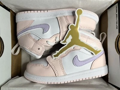 Jordan 1 Rosa Medio Lavado/Violeta Blanco Escarcha (FD8782 601) - Niño Pequeño Talla 8C Foto 1 de 4