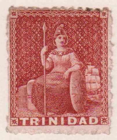 (F197-7) 1858 Trinidad 1d rose red stamp MNG (Scott no.18) (G) Cover