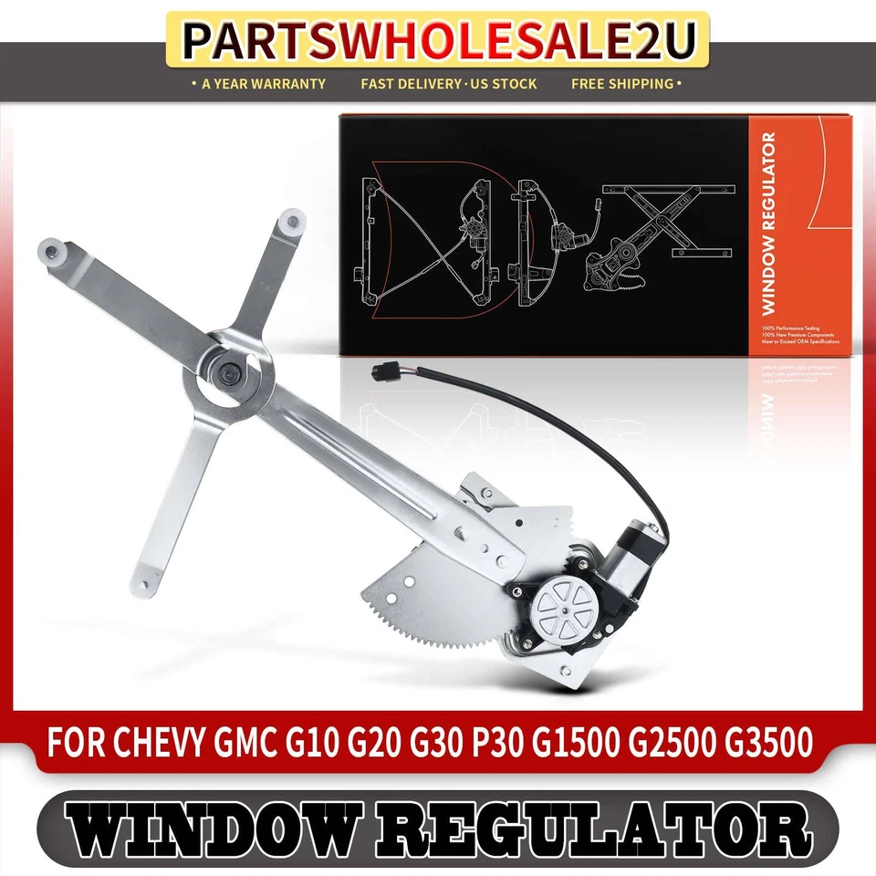 Regulador de janela de energia frontal LH para Chevy G10 G20 G30 P30 GMC G1500 G2500 G3500 - Imagem 1 de 4