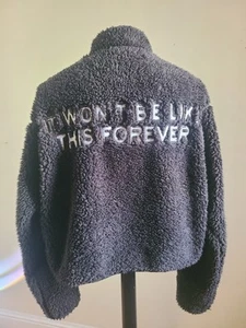 Get Some Sleep 1/2 Zip Fuzzy Fleece Pullover Jacket It Won't Be Like This... - Picture 1 of 11