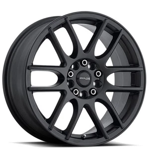 15x7"Raceline Wheels 141B Mystique Satin Black Rims - Picture 1 of 10