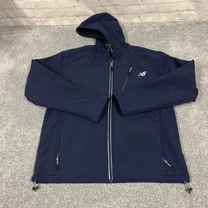 New Balance Athletics Men’s Full Zip Blue Soft Shell Jacket Size Medium - Picture 1 of 10