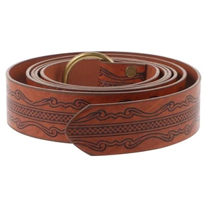 Mens Waist Belt Medieval Embossed Belt Vintage Costume Accessory Viking Waist - Picture 1 of 12