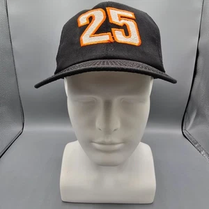 Vintage 1990s NASCAR Ken Schrader #25 Black/Orange/Silver Snapback Hat (OS) - Picture 1 of 12