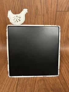 Farmhouse Chicken Chalkboard Easel the Hearthside Collection Message Board - Picture 1 of 7