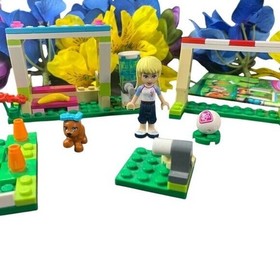 Lego Friends Soccer Training Set Stephanie 2013 Dog Goal Ball 41011