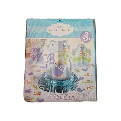 Набор для украшения стола Ahoy Baby Boy набор из 3 предметов принадлежности для настольных вечеринок синий - Изображение 1 из 4