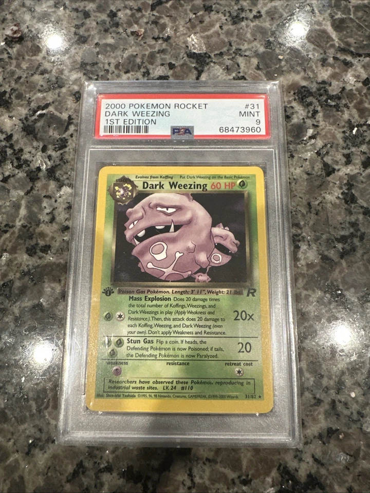 Pokemon Rocket 1st Edition DARK WEEZING 31/82 PSA 9 - Image 1 of 2