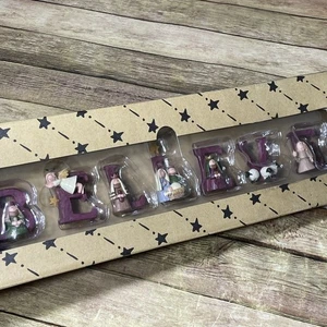 Seau à fleurs de Noël CROIRE 7 pièces lettre thème crèche décoration bébé Jésus neuf - Photo 1/7