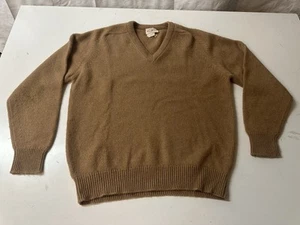 Vintage Alan Paine 100% Cashmere Made In England Brown Sweater Men’s 44 Large - Picture 1 of 5