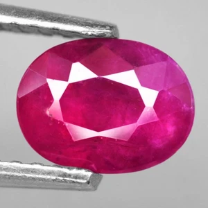 0,98 quilates Piedras preciosas naturales rubí rojo púrpura ovalado normal térmico Tanzania encantador - Imagen 1 de 7