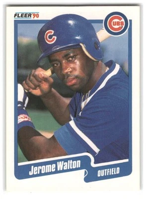 Jerome Walton 1990 Fleer Baseball #44 Chicago Cubs - Image 1 of 2