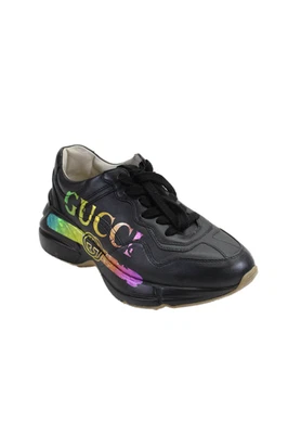 Gucci Mujer Ritmo Grueso Con Cordones Logo Iridiscente Tenis Negras Multi Talla 35 Foto 1 de 4