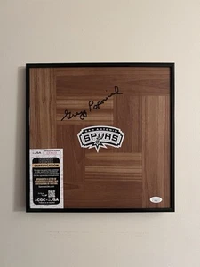 Gregg Popovich Autographed Floorboard 12x12 San Antonio Spurs WITH FRAME JSA - Picture 1 of 2
