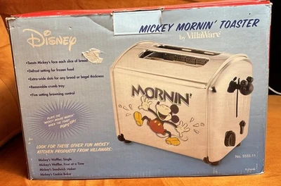 NOS VillaWare Disney Mickey Mouse Toaster  No. 5555-11 Mornin' Musical - Image 1 of 4