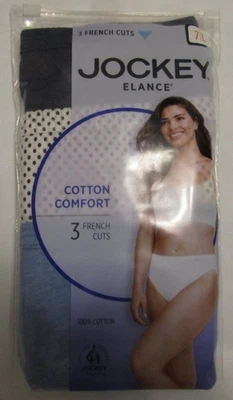 Ropa interior Jockey Elance 100 % algodón corte francés - para mujer talla 7 - paquete de 3 - nueva Foto 1 de 4